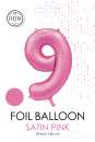 XXL Folienballon Zahl 9 Satin Rosa